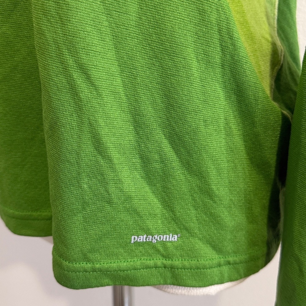 Patagonia Capilene 3 Women’s Medium 1/2 Zip Green Base Layer Top Shirt Outdoor - Picture 4 of 6